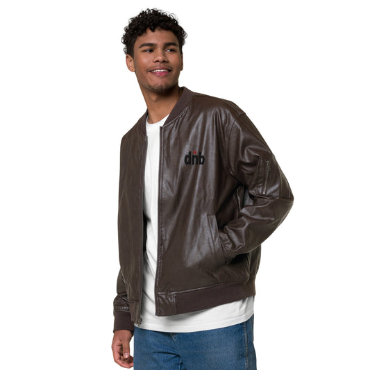 DNB Apparel Streetwear Leather Bomber Jacket