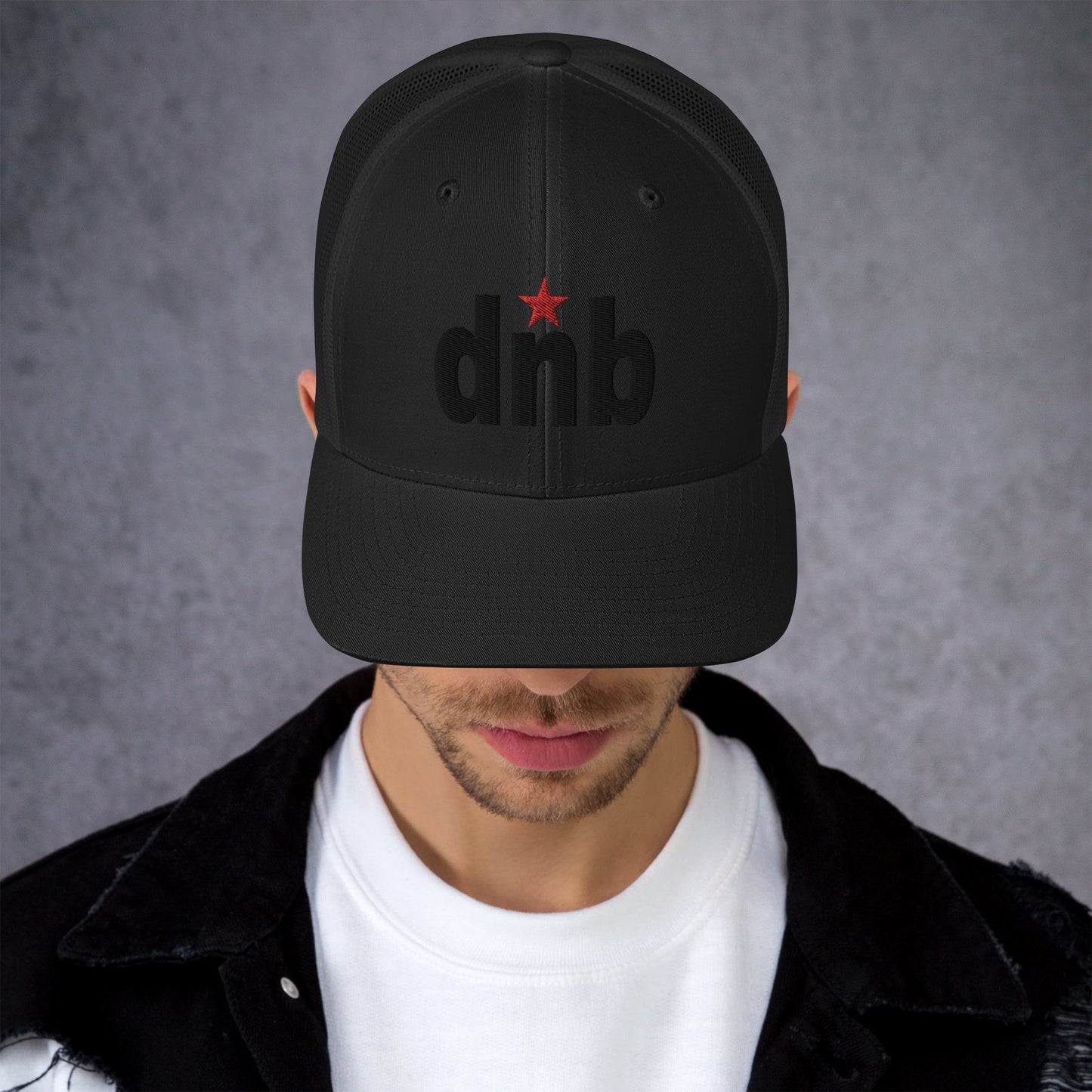 DNB Apparel Black & Red Trucker Cap – Bold Streetwear Classic