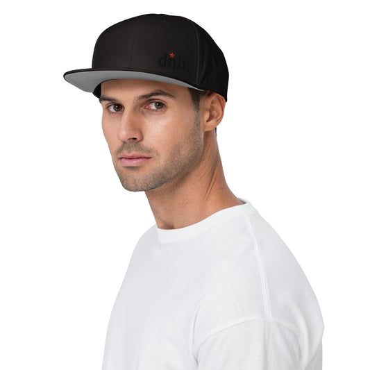 DNB Apparel Black and Red Snapback Hat – Bold Streetwear for the Modern Hustler