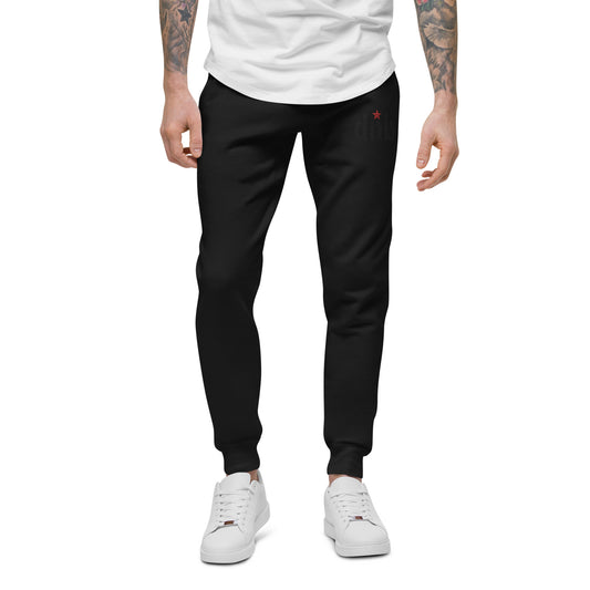 DNB Apparel Black & Red Fleece Streetwear Sweatpants