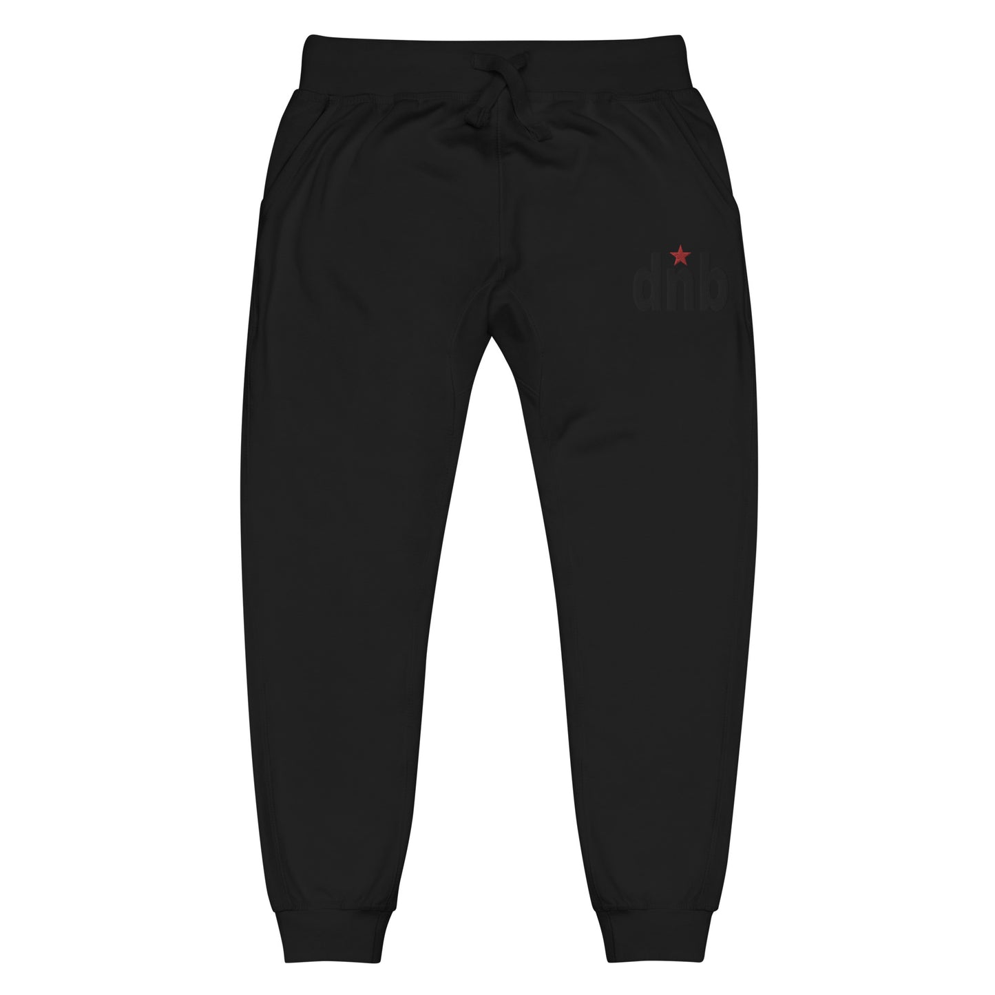 DNB Apparel Black & Red Fleece Streetwear Sweatpants