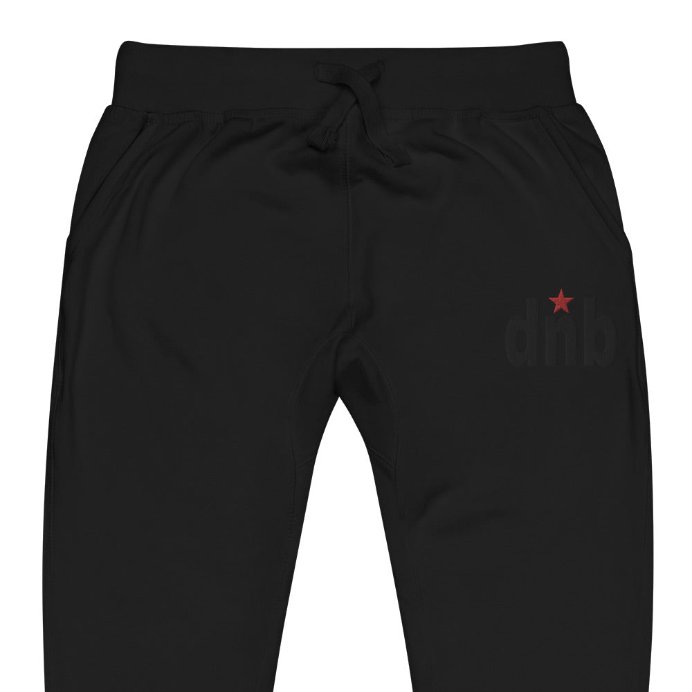 DNB Apparel Black & Red Fleece Streetwear Sweatpants