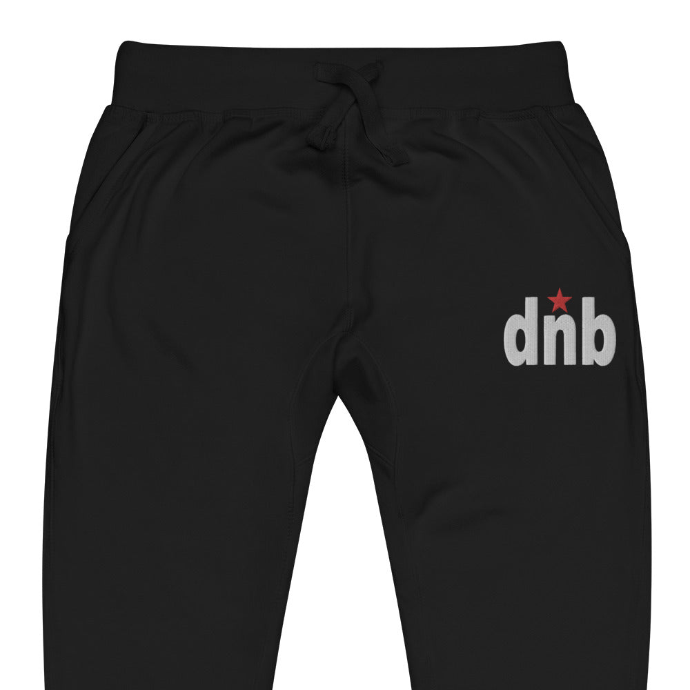 DNB Apparel Black, White & Red Fleece Streetwear Sweatpants