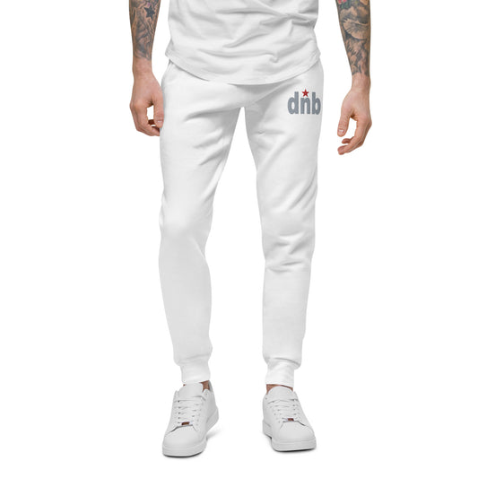 DNB Apparel White, Grey & Red Fleece Streetwear Sweatpants