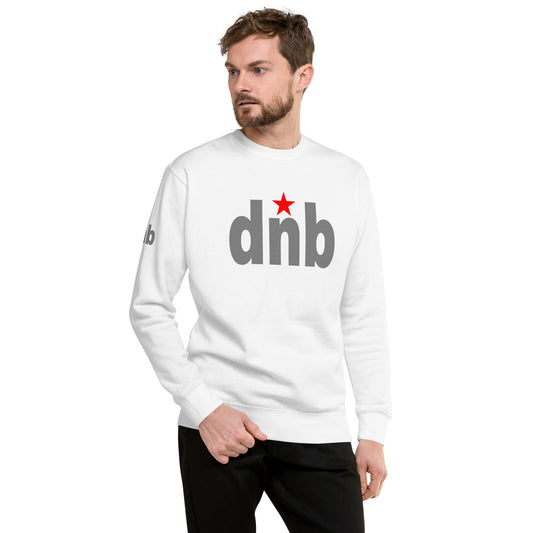 DNB Apparel White, Grey & Red Unisex Premium Streetwear Sweatshirt