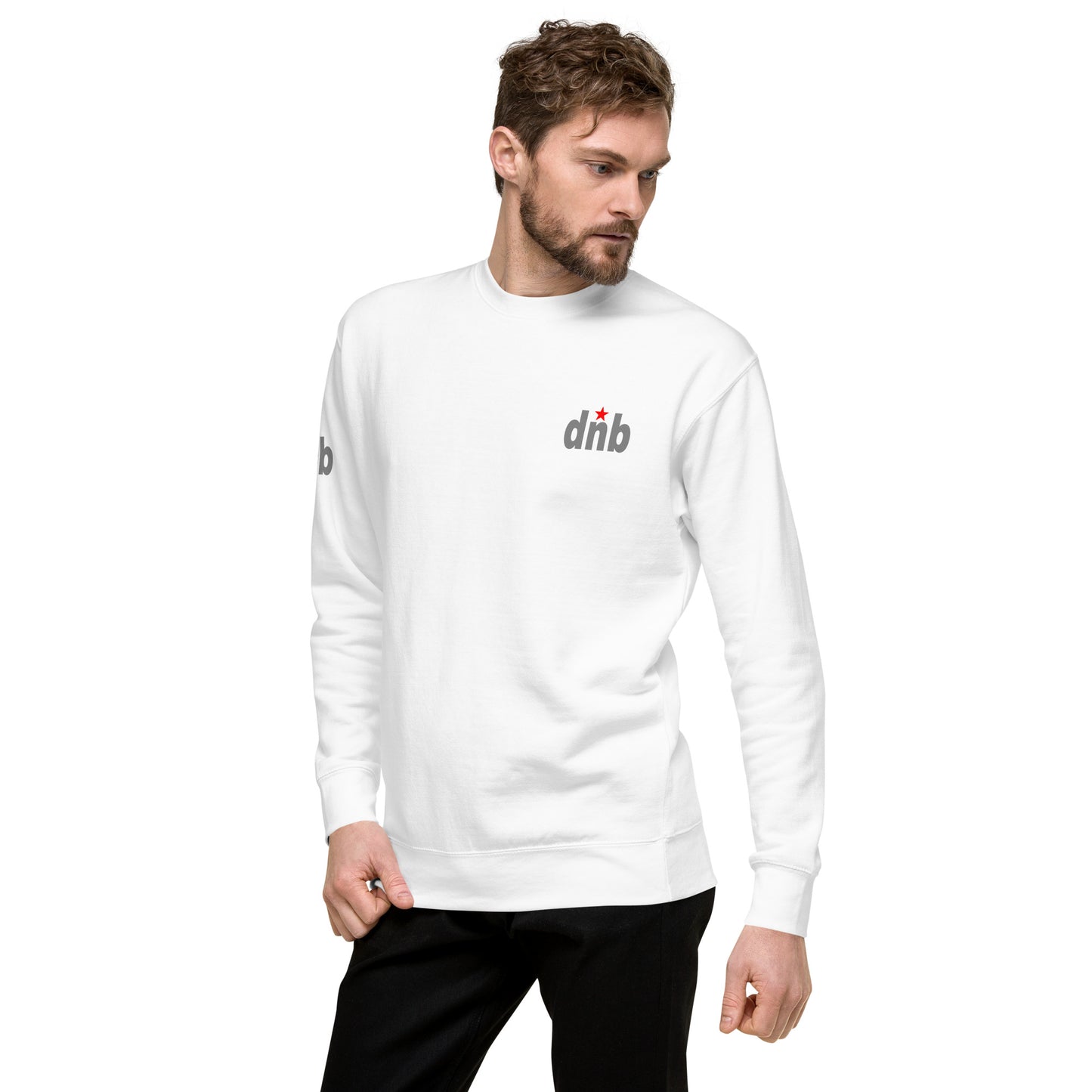 DNB Apparel Unisex Premium Streetwear Sweatshirt White, Grey, Red