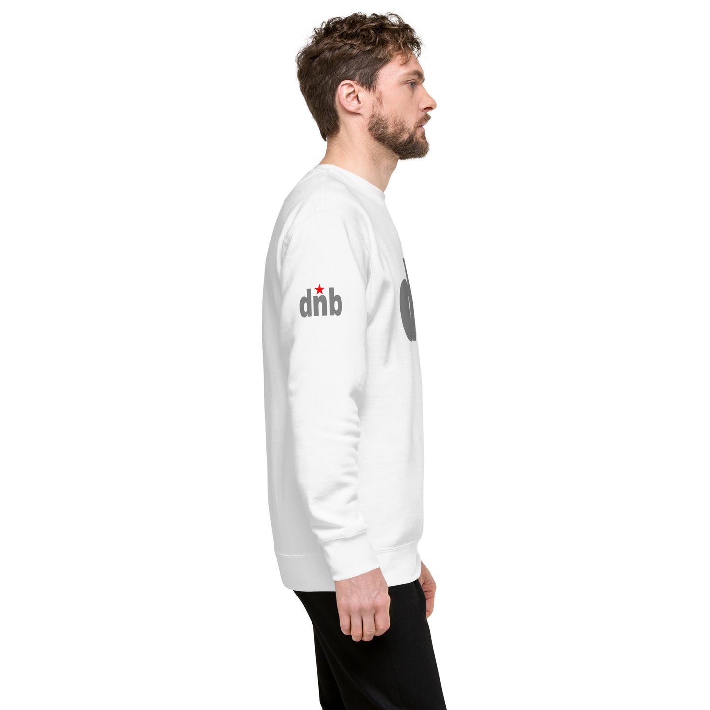 DNB Apparel White, Grey & Red Unisex Premium Streetwear Sweatshirt