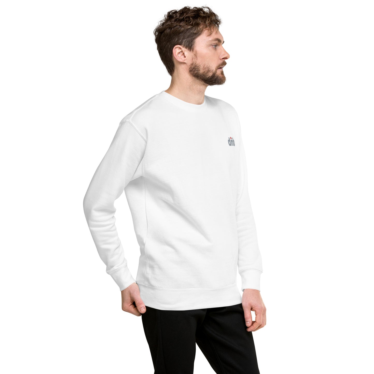 DNB Apparel Unisex Premium Sweatshirt - White, Grey & Red | Streetwear Essential