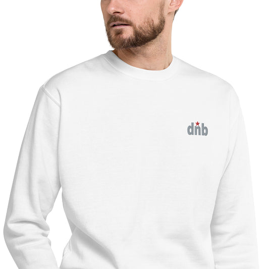 DNB Apparel Unisex Premium Sweatshirt - White, Grey & Red | Streetwear Essential