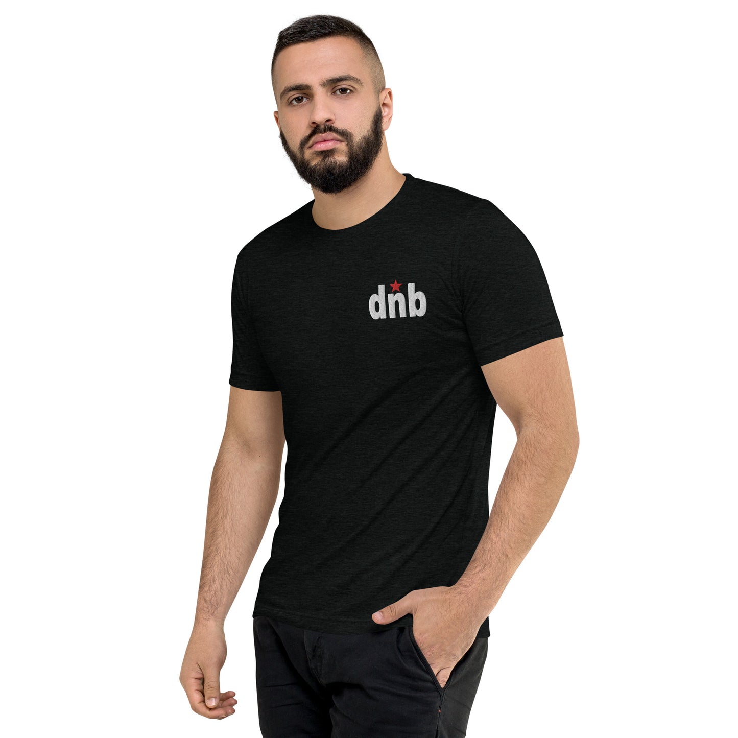 DNB Apparel Streetwear Short Sleeve T-Shirt – White, Grey & Red