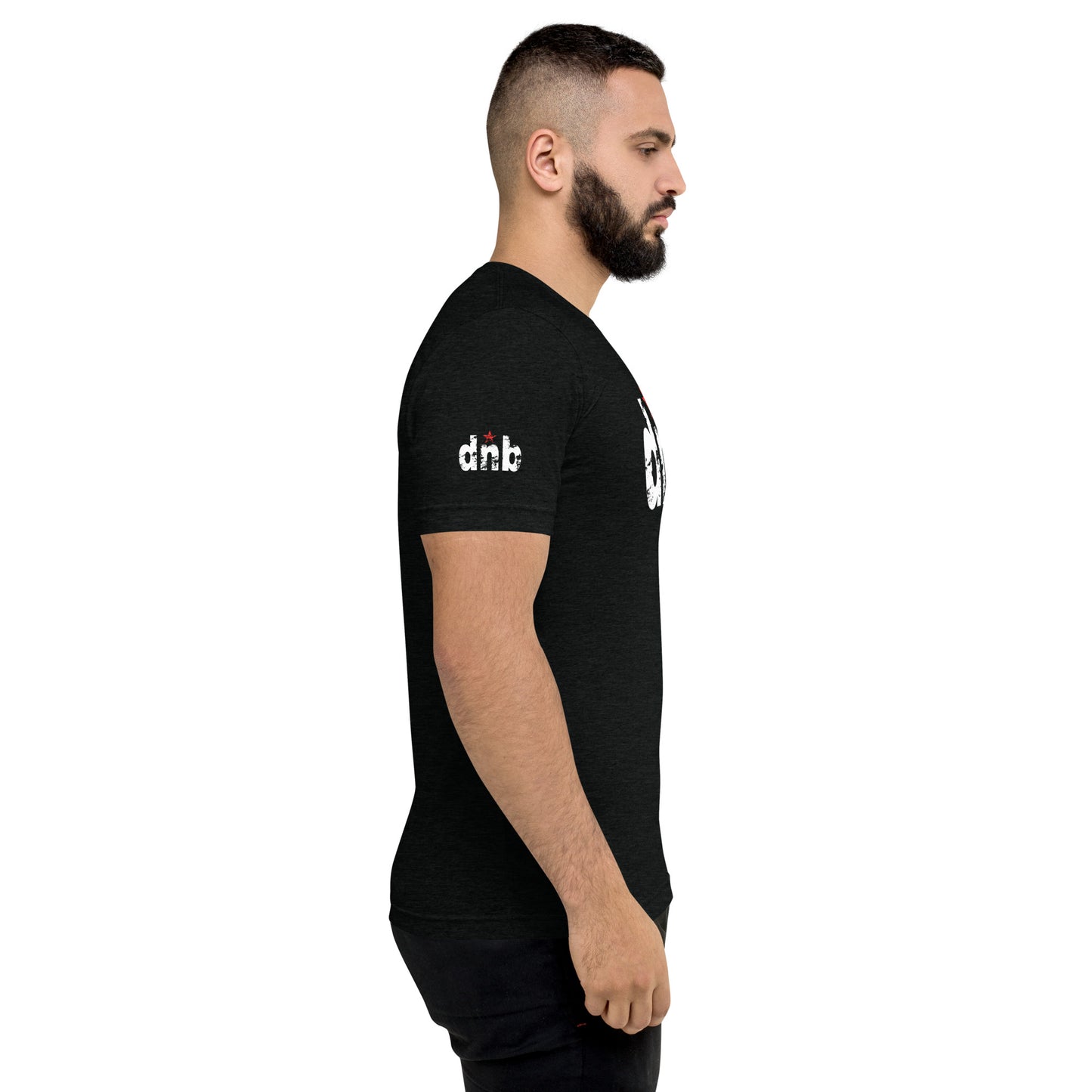 DNB Apparel Streetwear Short Sleeve T-Shirt – Black White  & Red