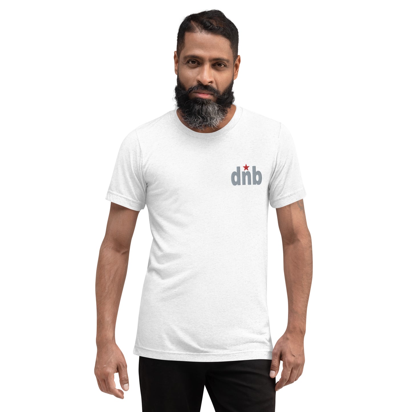 DNB Apparel Streetwear Short Sleeve T-Shirt – White, Grey & Red