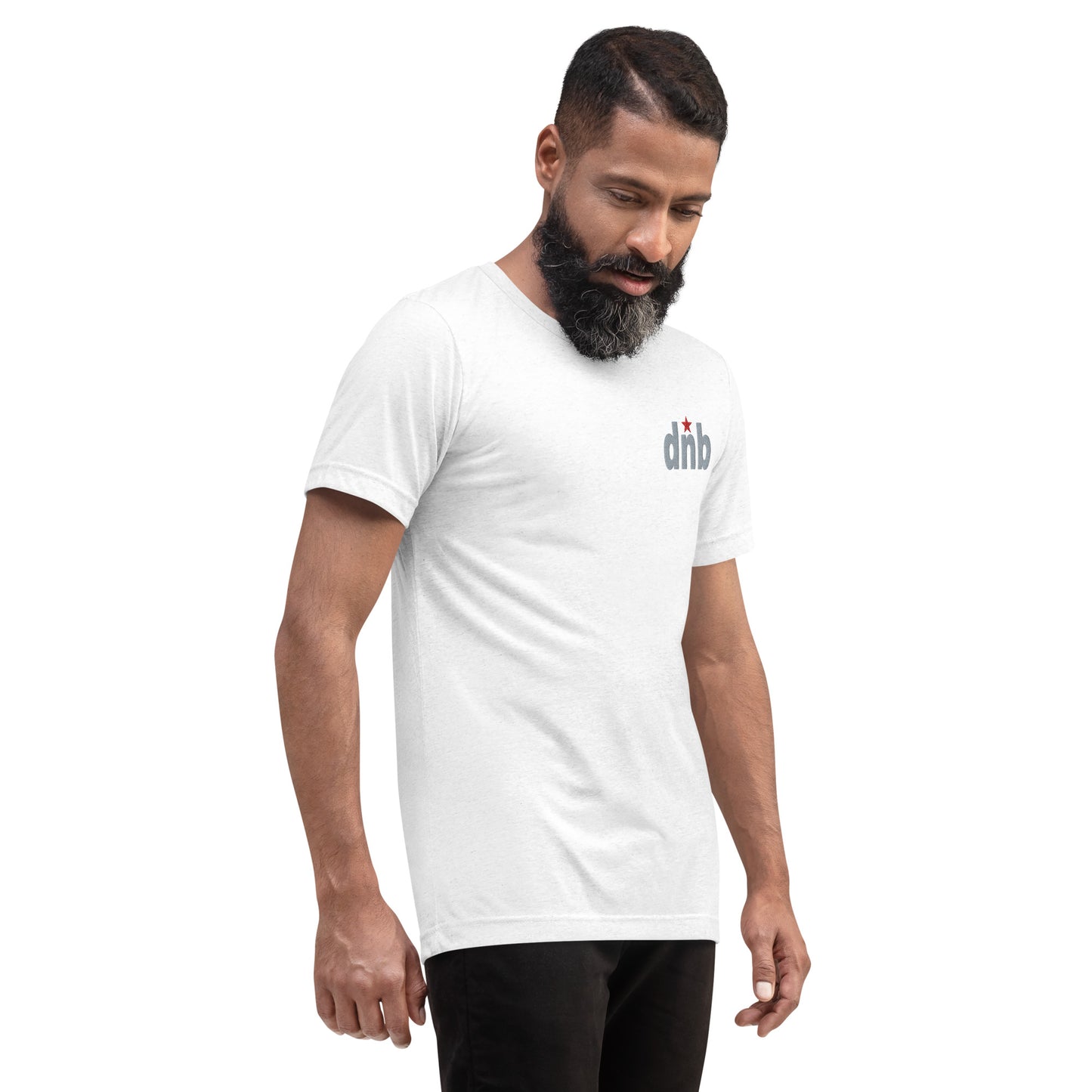 DNB Apparel Streetwear Short Sleeve T-Shirt – White, Grey & Red