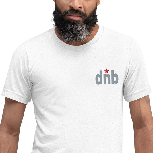 DNB Apparel Streetwear Short Sleeve T-Shirt – White, Grey & Red